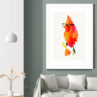 Punk bird by Robert Farkas on GIANT ART - red digital painting