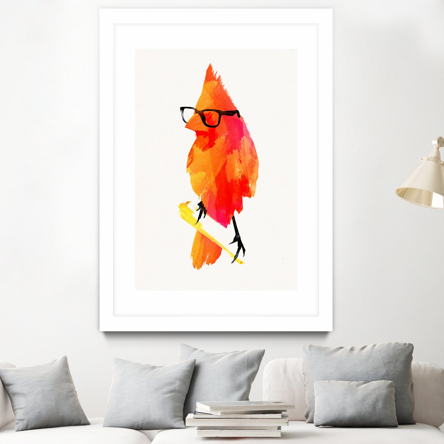 Punk bird by Robert Farkas on GIANT ART - red digital painting