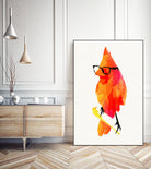 Punk bird by Robert Farkas on GIANT ART - red digital painting