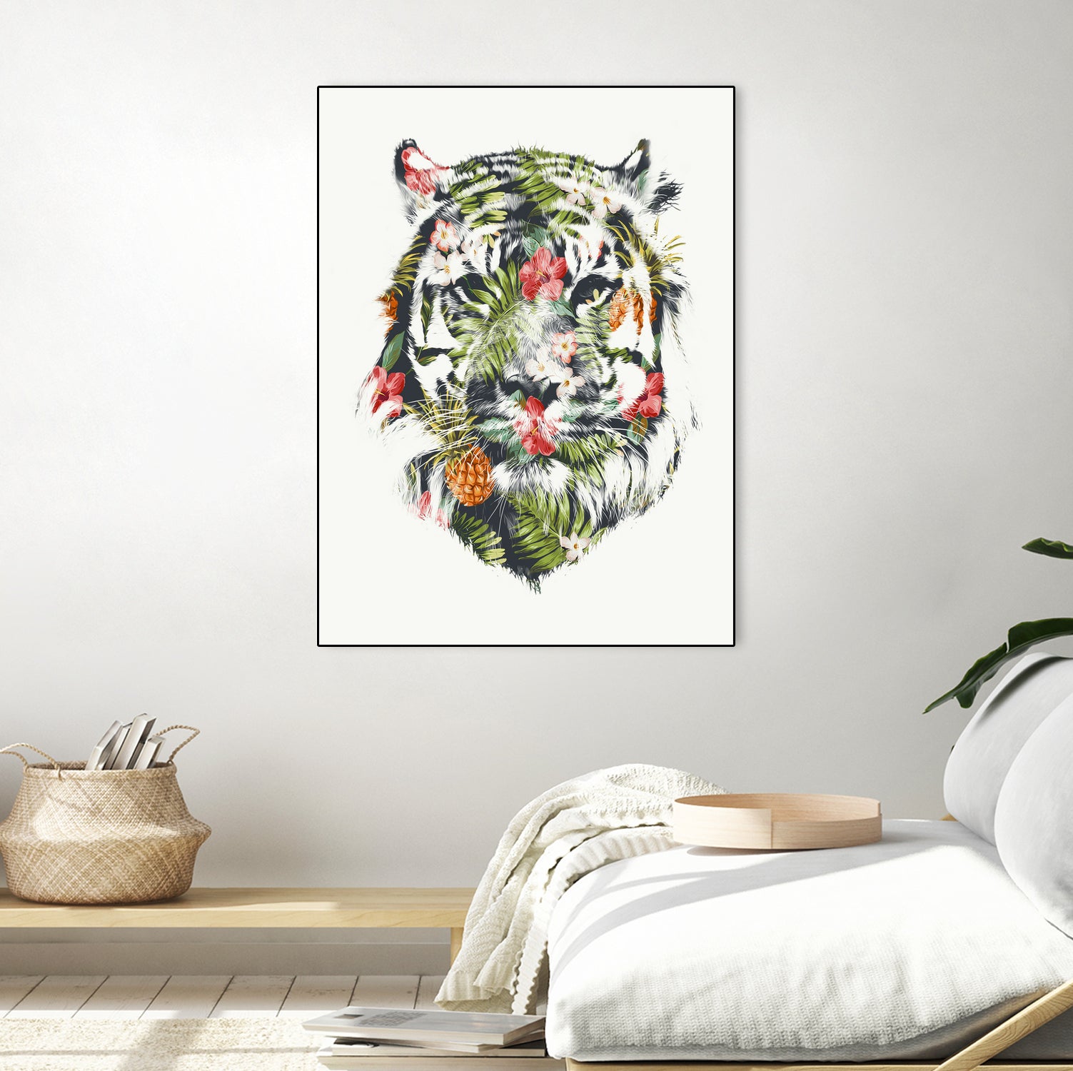 Tropical Tiger by Robert Farkas on GIANT ART - green digital drawing