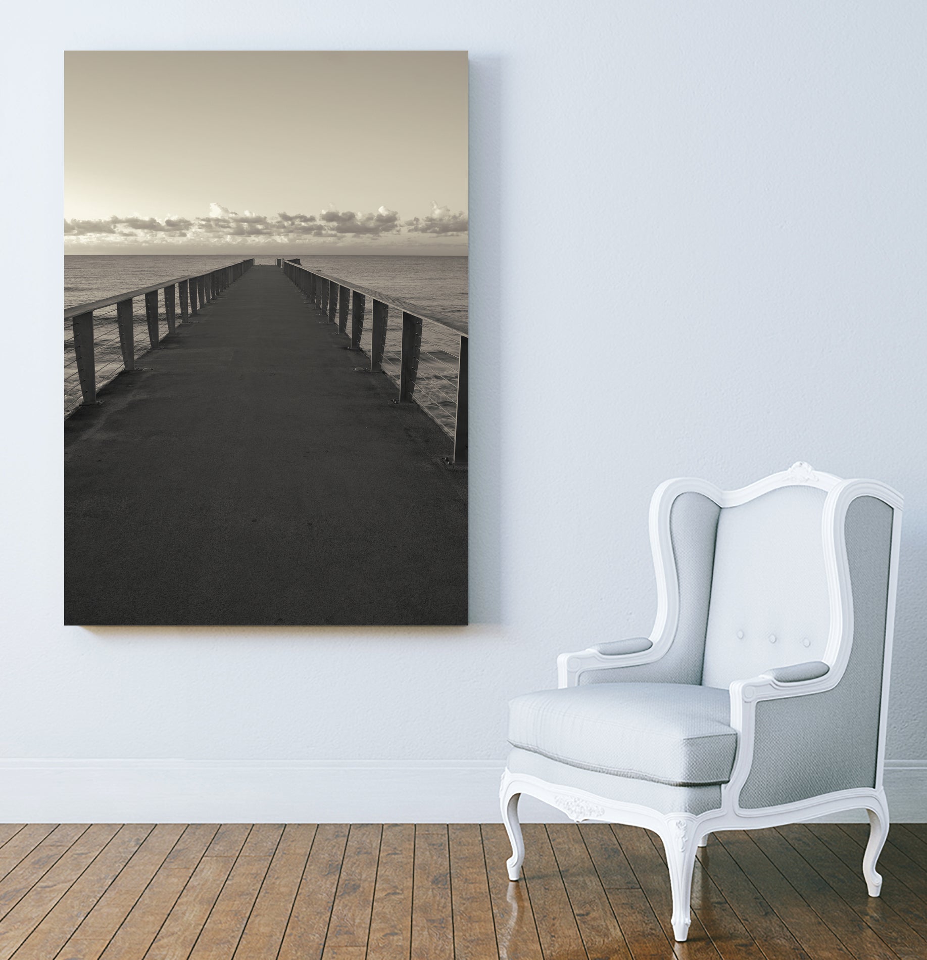 Pier to Horizon by Konstantin Sevostyanov on GIANT ART - gray photo illustration