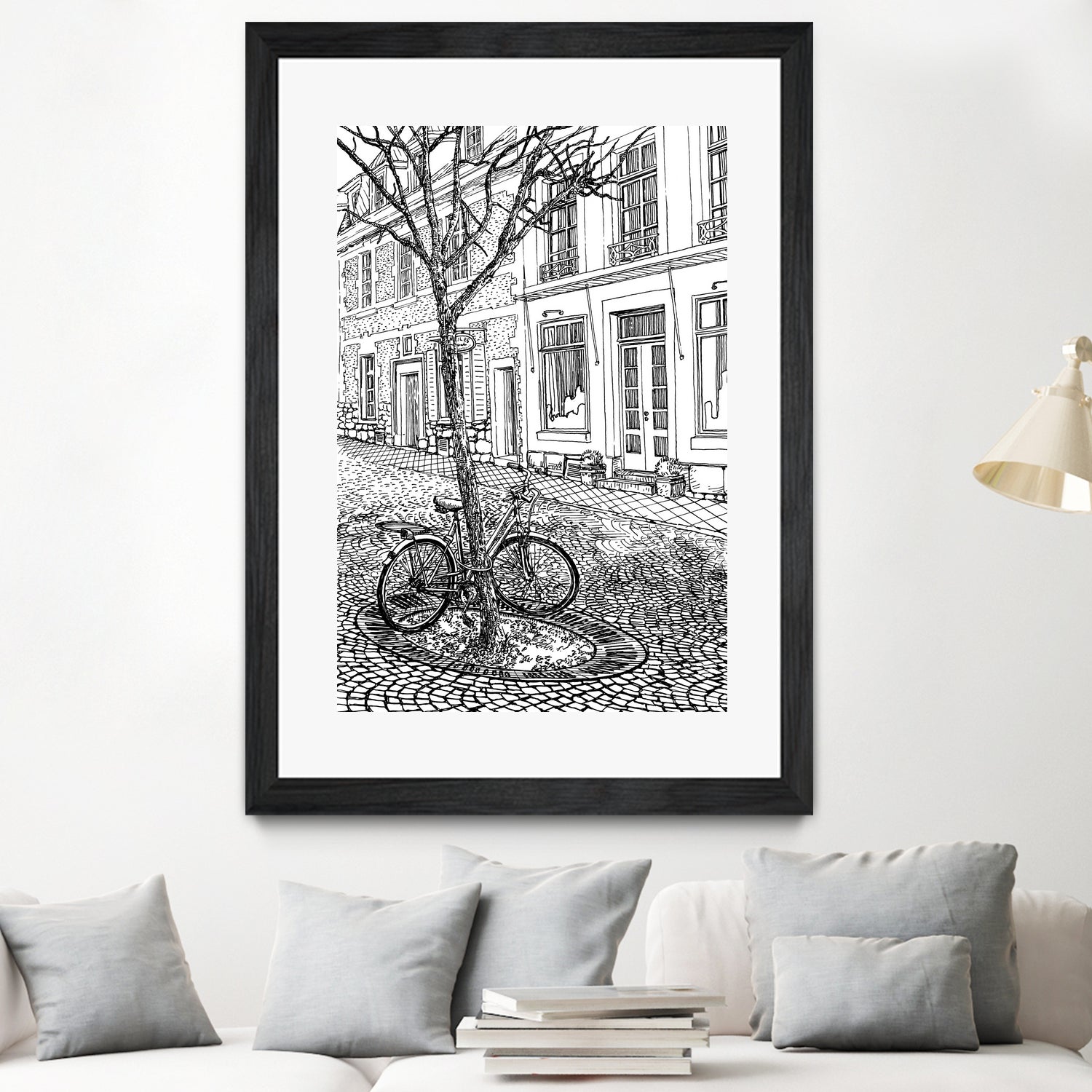 Aachen Bike by Evgenii Sarychev on GIANT ART - black photo illustration