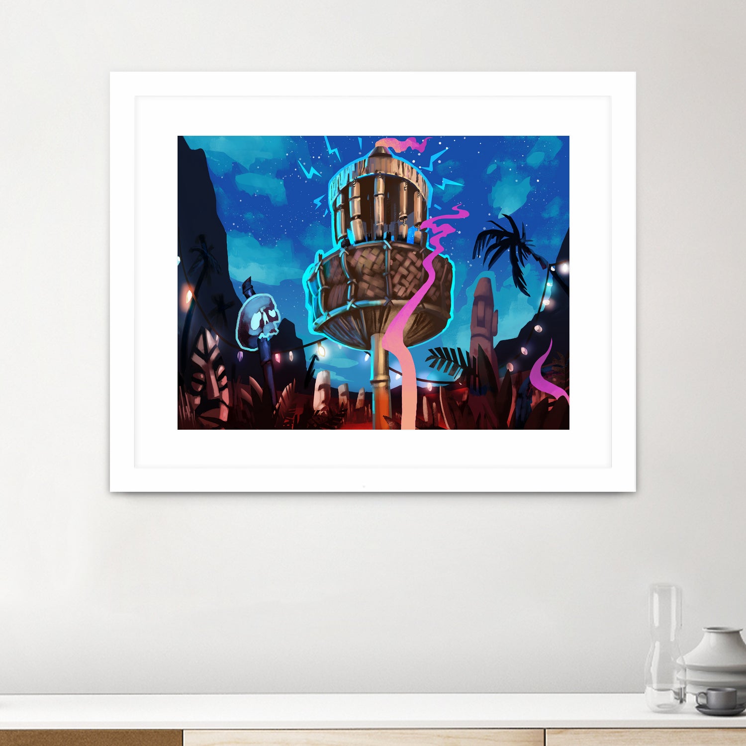 Tiki Golf by Mike Inscho on GIANT ART - blue digital painting