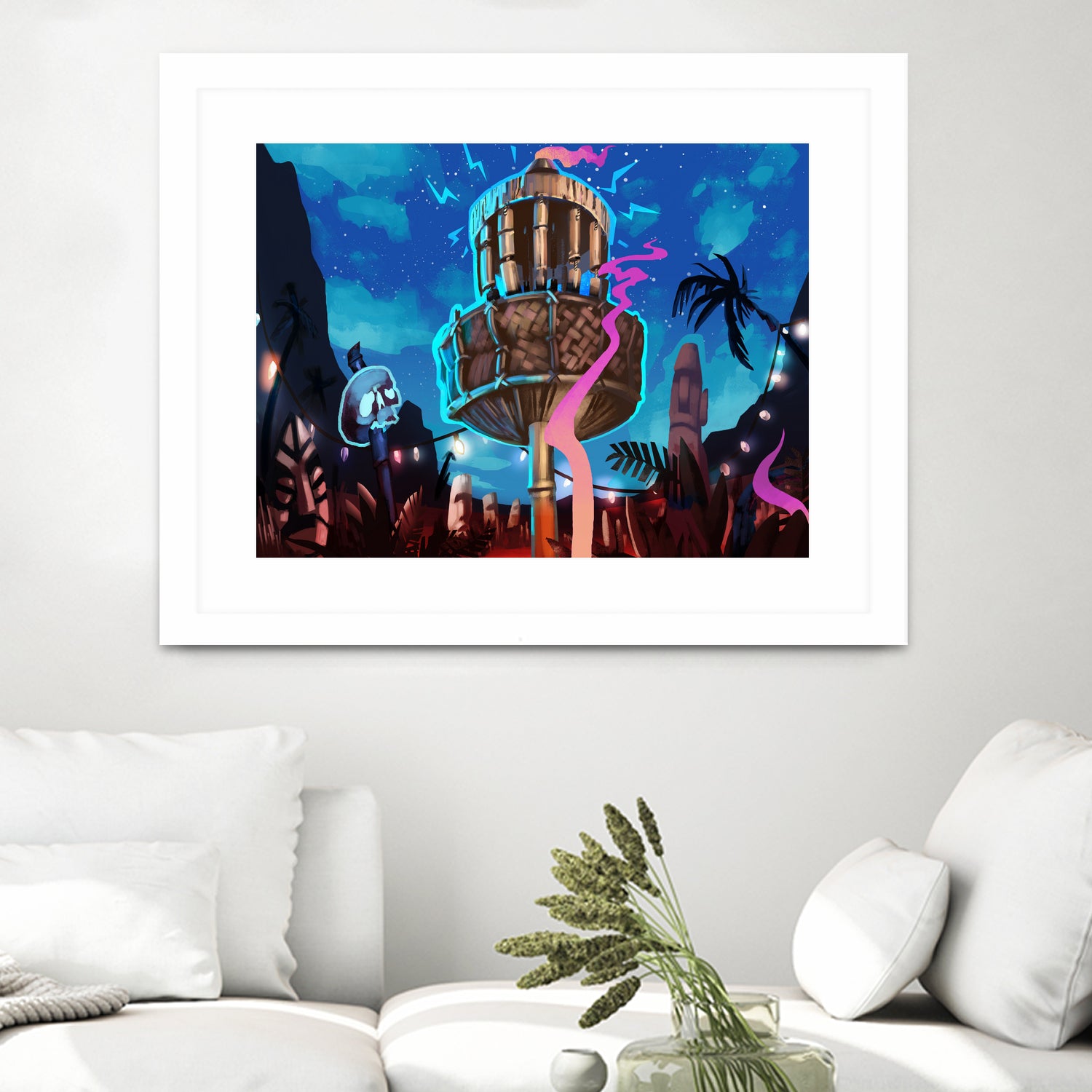 Tiki Golf by Mike Inscho on GIANT ART - blue digital painting