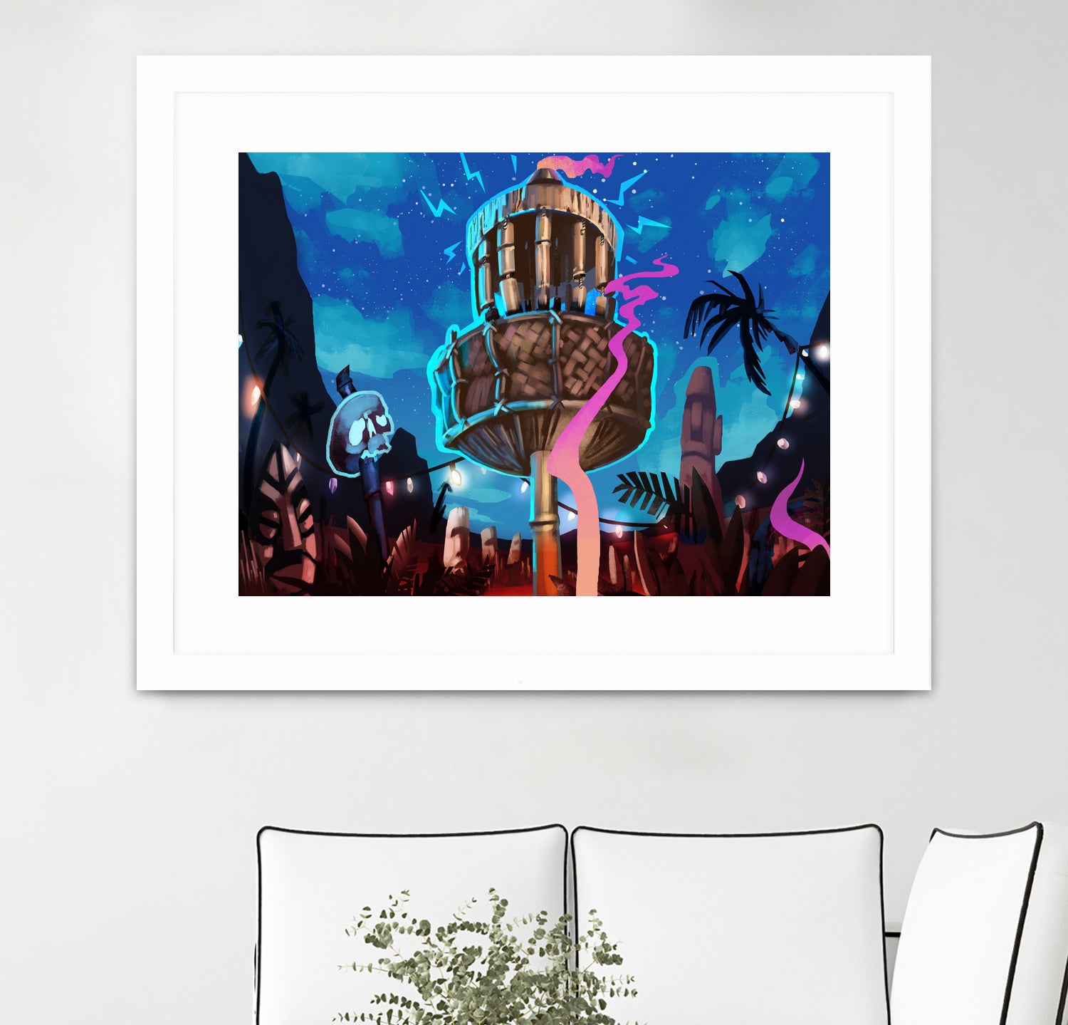 Tiki Golf by Mike Inscho on GIANT ART - blue digital painting