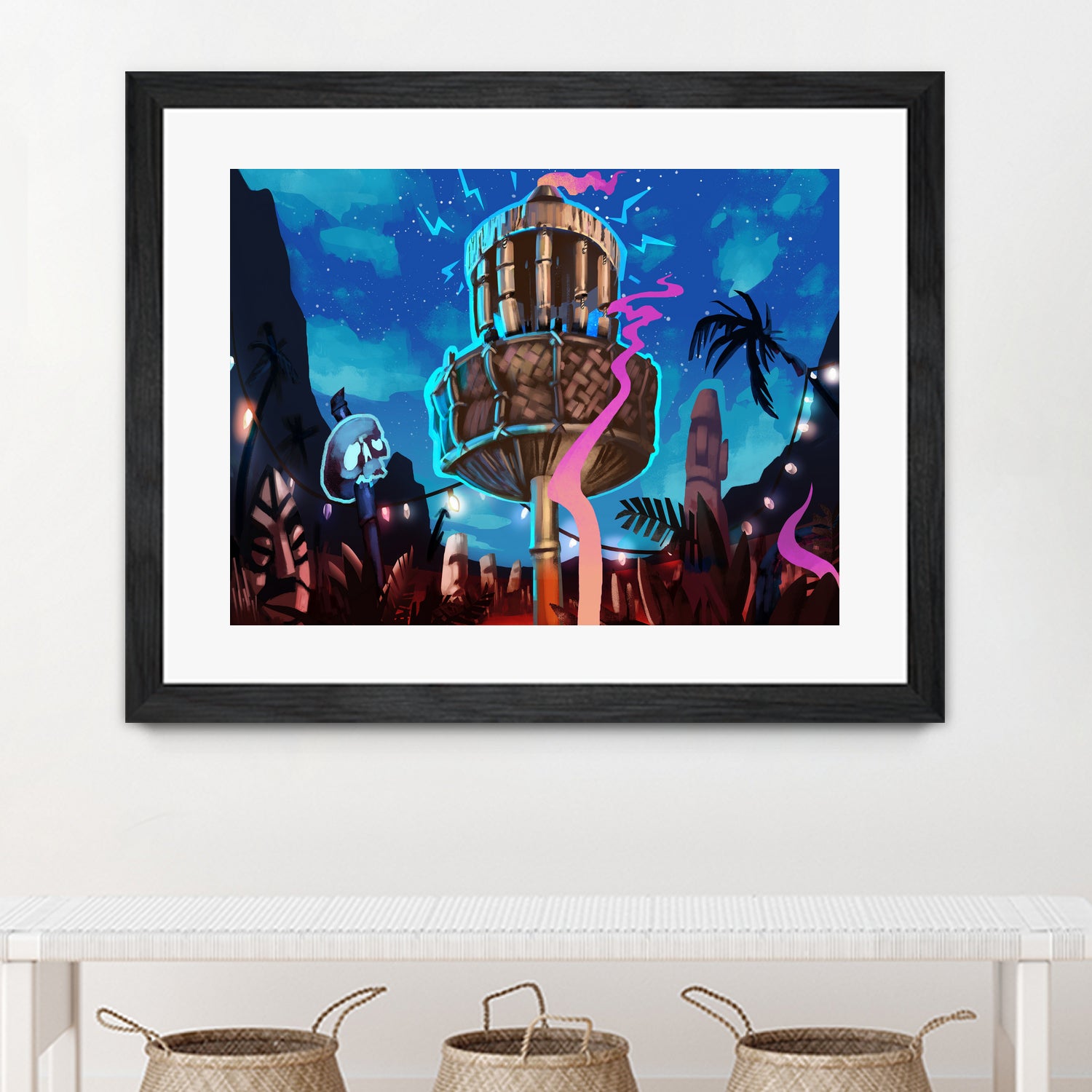 Tiki Golf by Mike Inscho on GIANT ART - blue digital painting