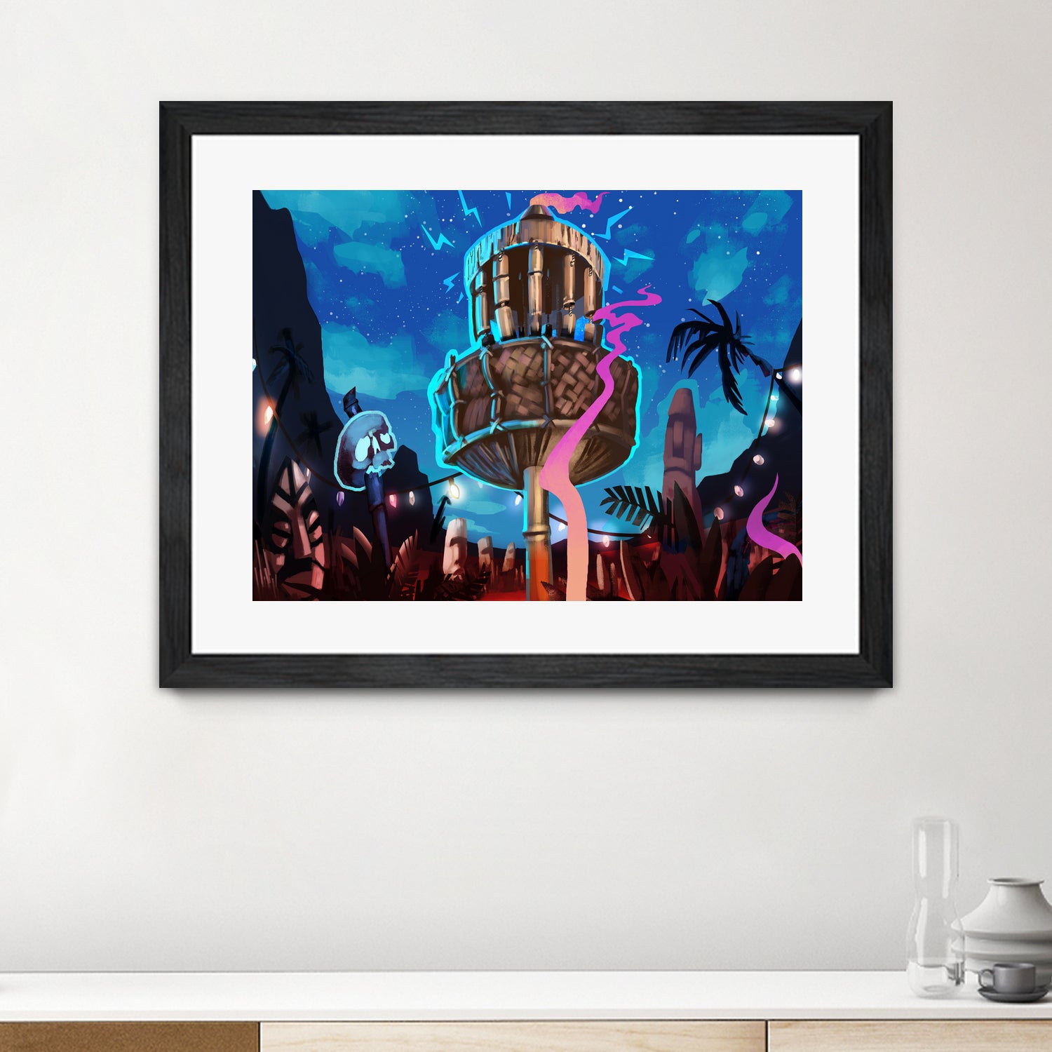 Tiki Golf by Mike Inscho on GIANT ART - blue digital painting