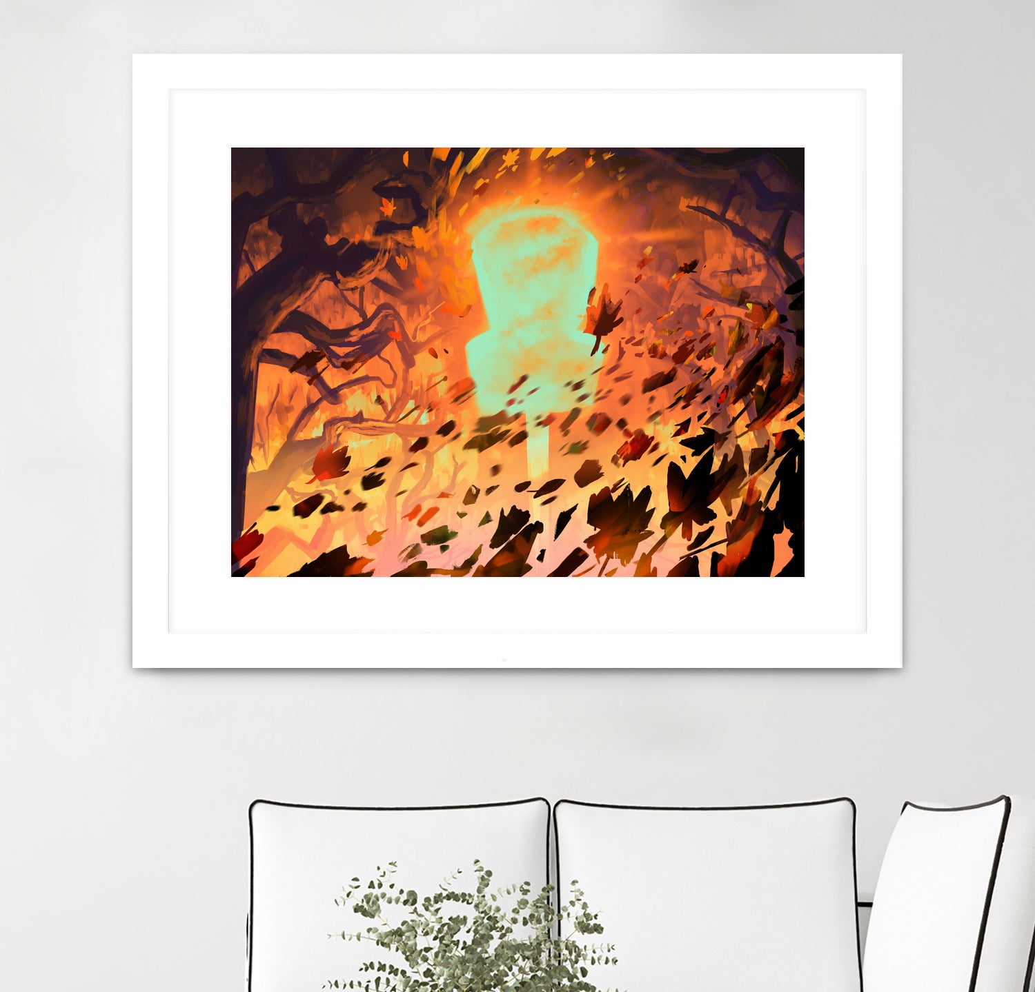 Foliage Storm by Mike Inscho on GIANT ART - orange digital painting