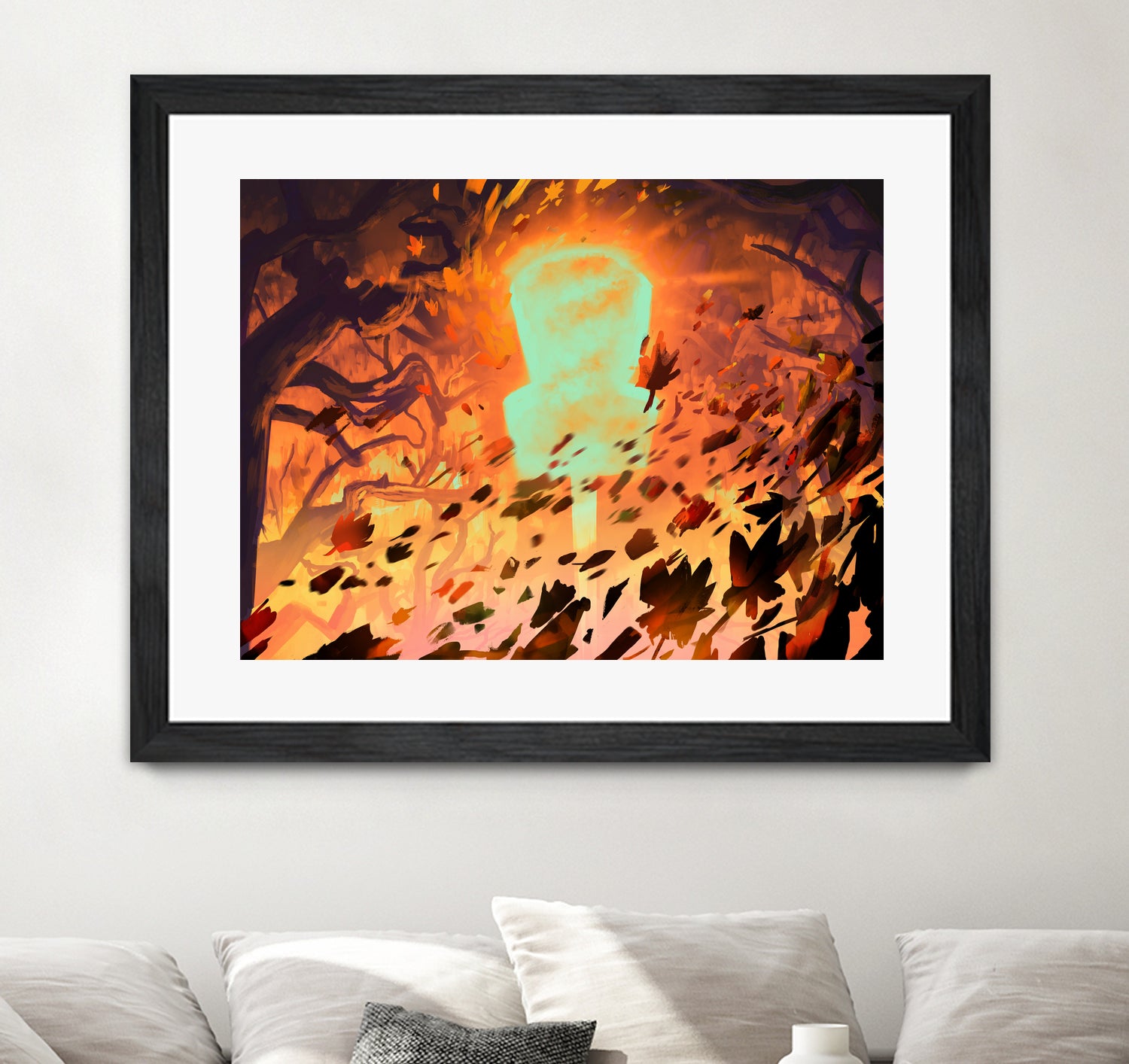 Foliage Storm by Mike Inscho on GIANT ART - orange digital painting