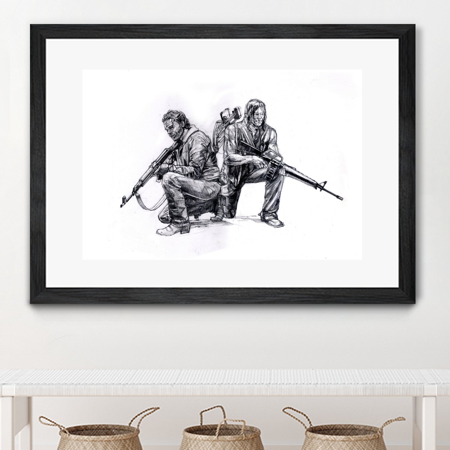 Walking dead by Maurice Pierse on GIANT ART - white digital drawing