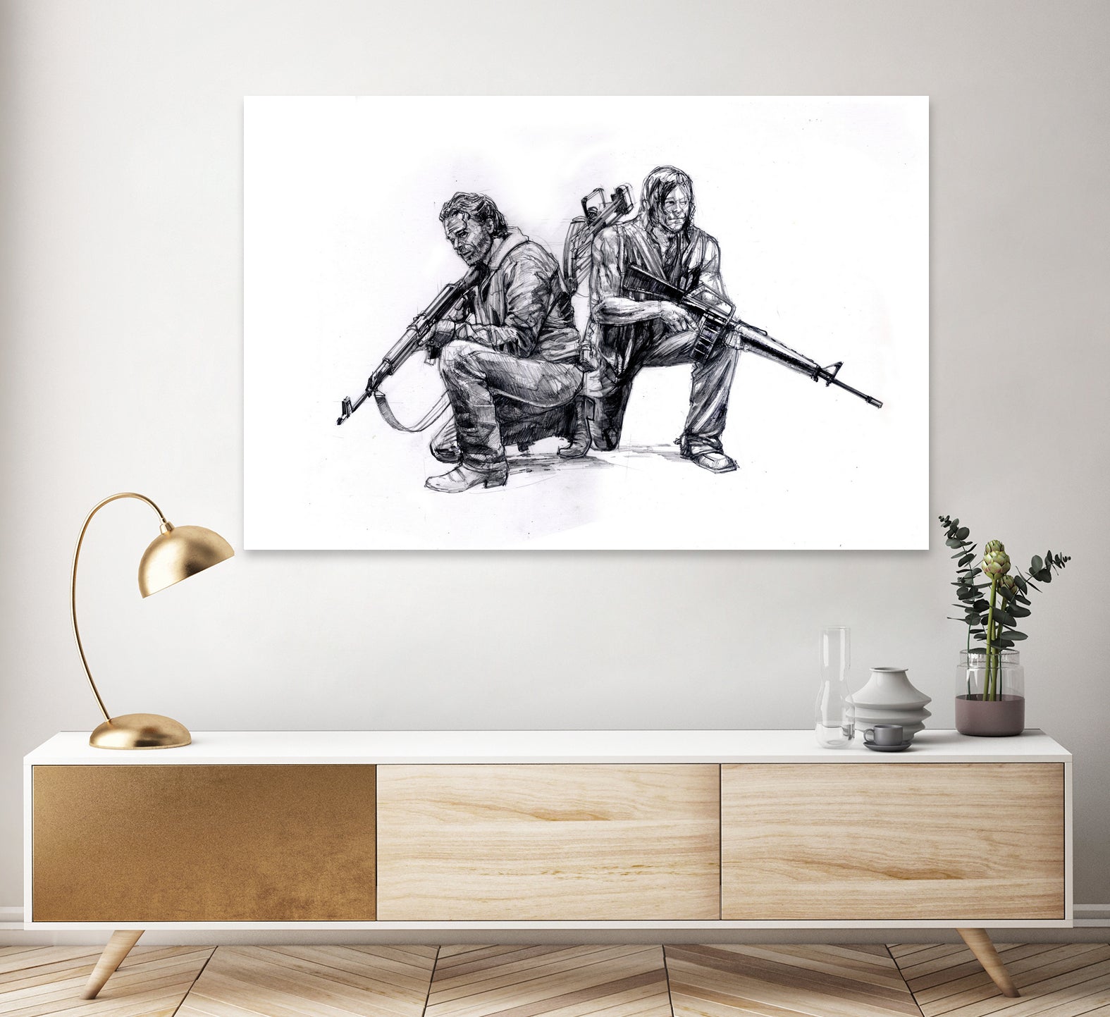 Walking dead by Maurice Pierse on GIANT ART - white digital drawing