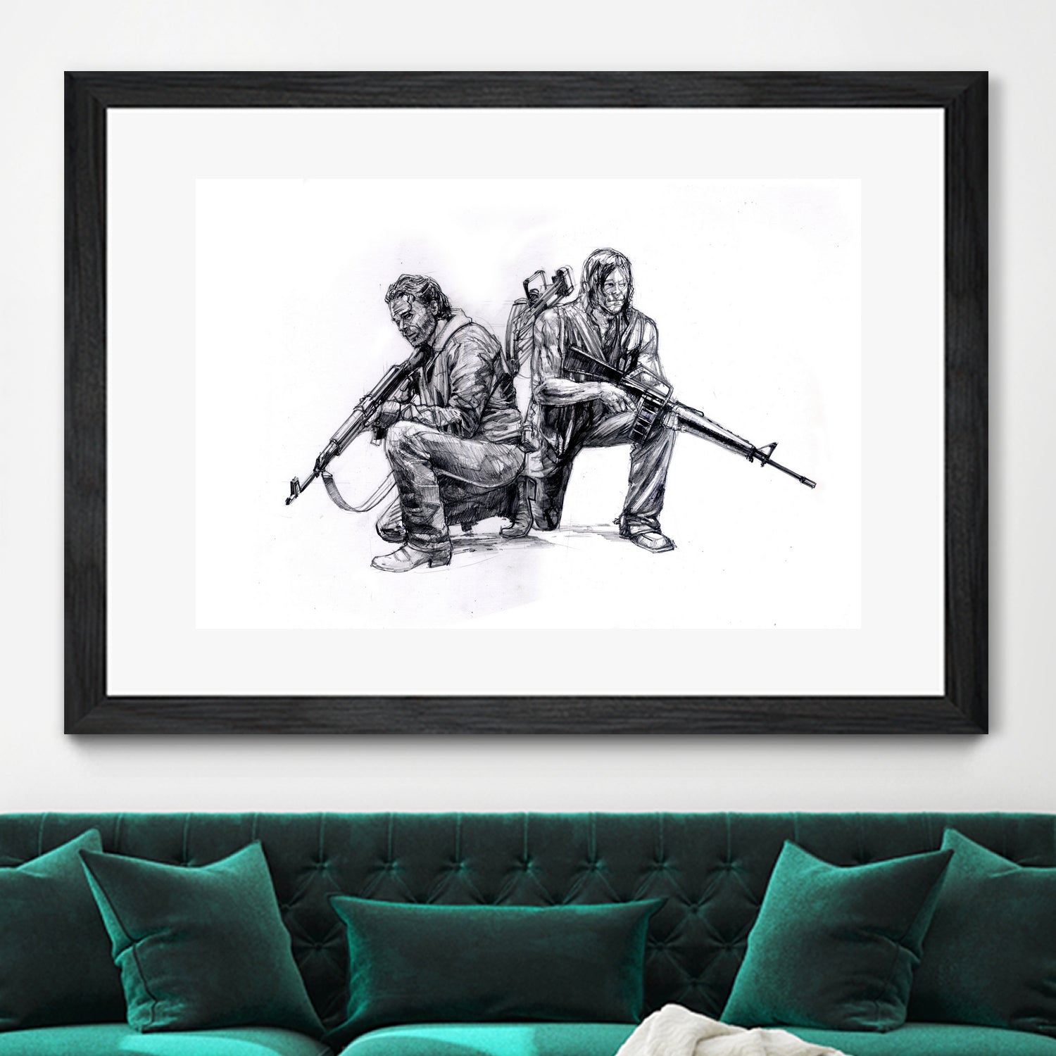 Walking dead by Maurice Pierse on GIANT ART - white digital drawing