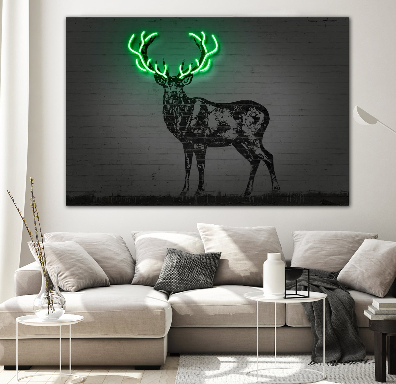 Deer by Octavian Mihai Mielu on GIANT ART - green digital drawing