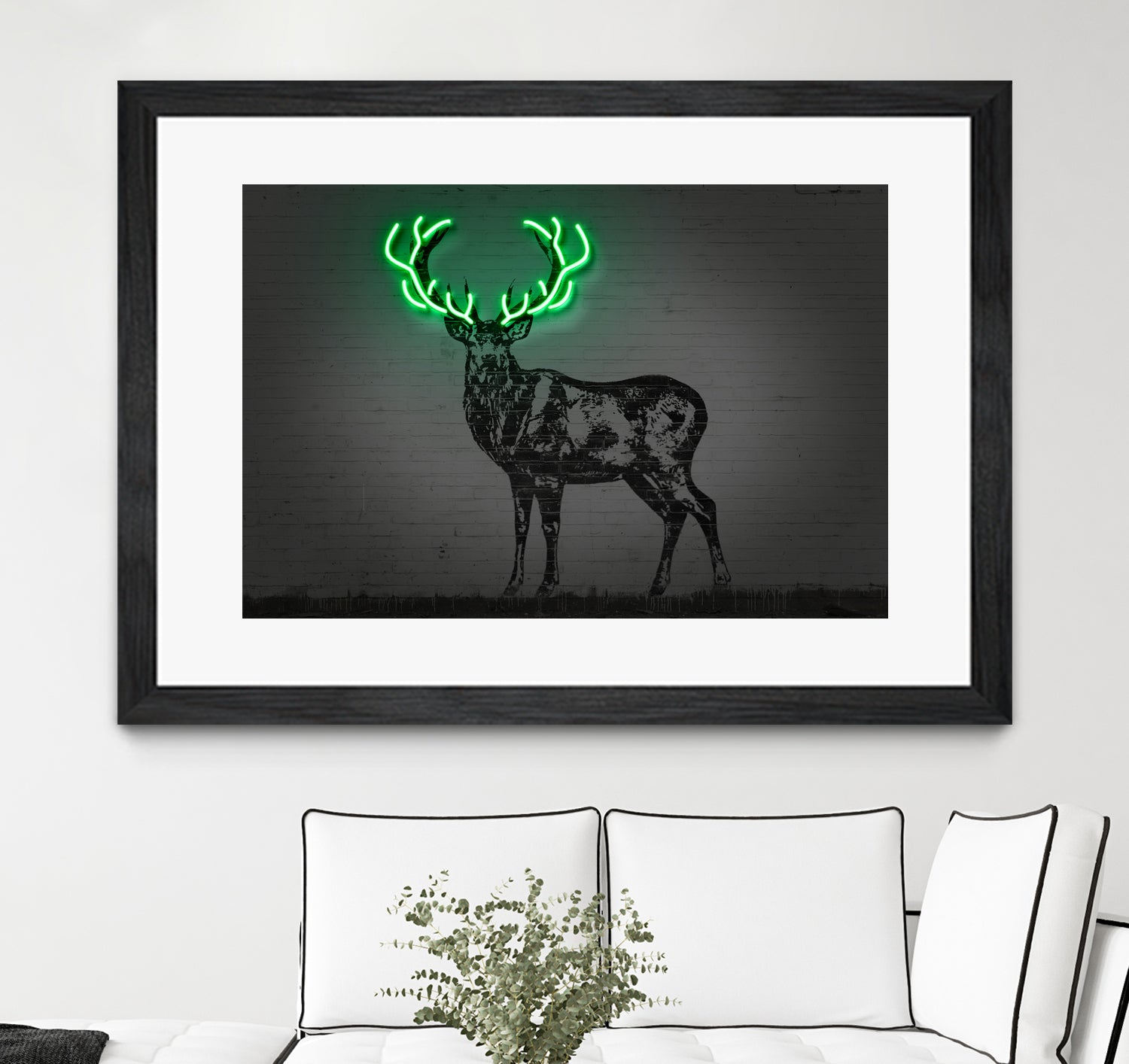 Deer by Octavian Mihai Mielu on GIANT ART - green digital drawing