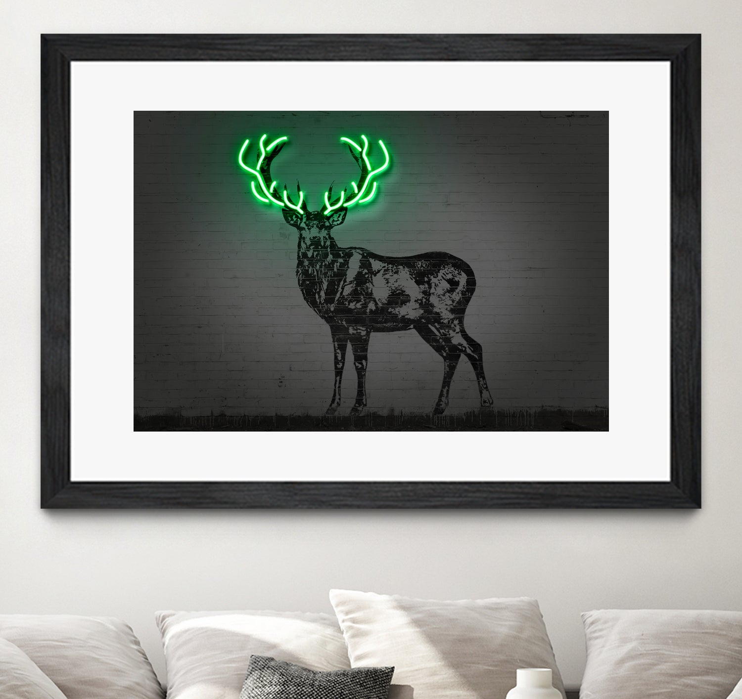 Deer by Octavian Mihai Mielu on GIANT ART - green digital drawing