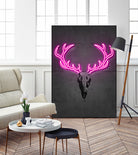 Deer skull by Octavian Mihai Mielu on GIANT ART - pink digital drawing