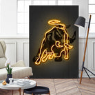 Bull by Octavian Mihai Mielu on GIANT ART - yellow digital drawing