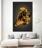 Bull by Octavian Mihai Mielu on GIANT ART - yellow digital drawing