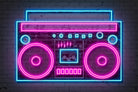 Boom Box by Octavian Mihai Mielu on GIANT ART - pink digital drawing