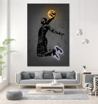 LeBron by Octavian Mihai Mielu on GIANT ART - yellow digital drawing