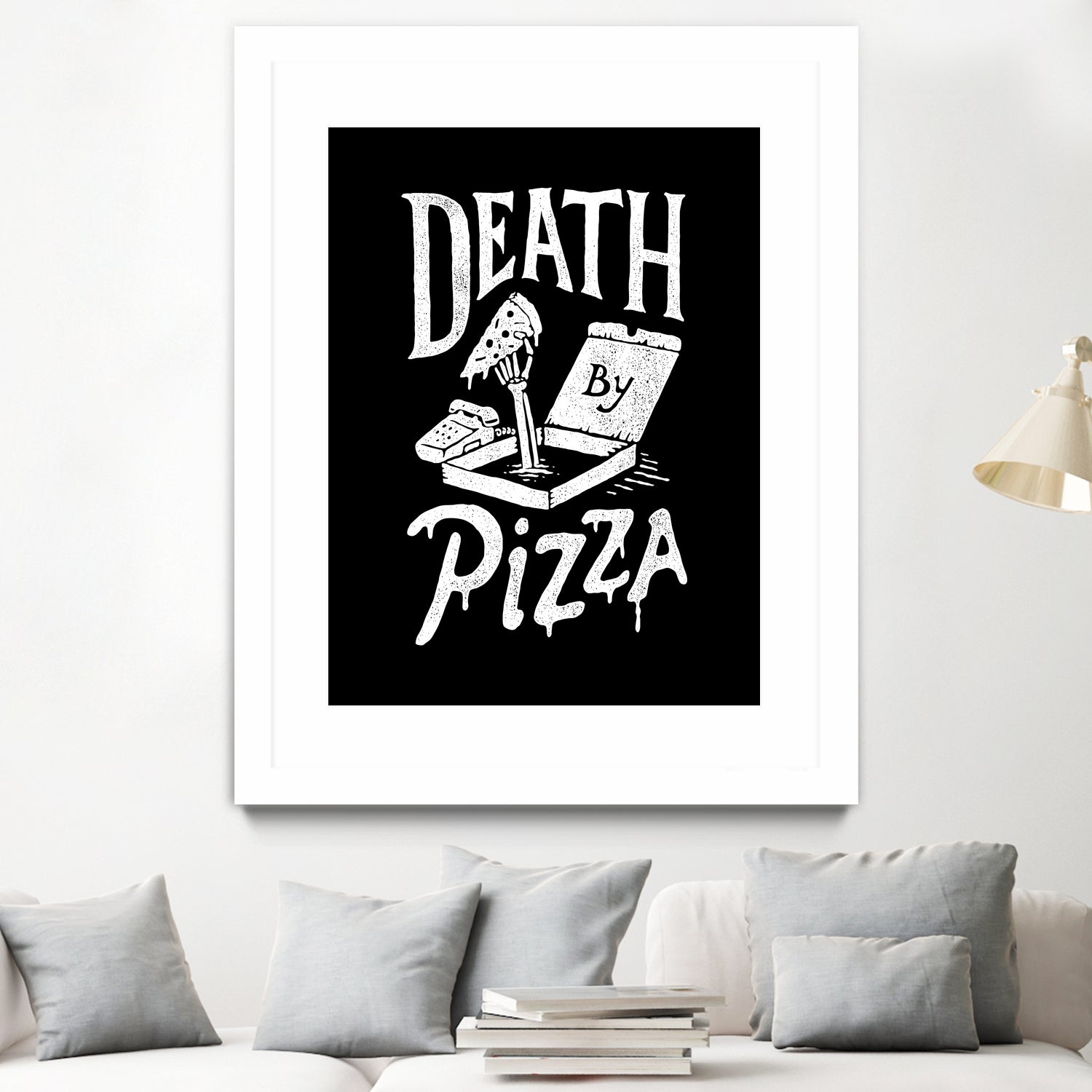 Death by Pizza by Tatak Waskitho on GIANT ART - black typography