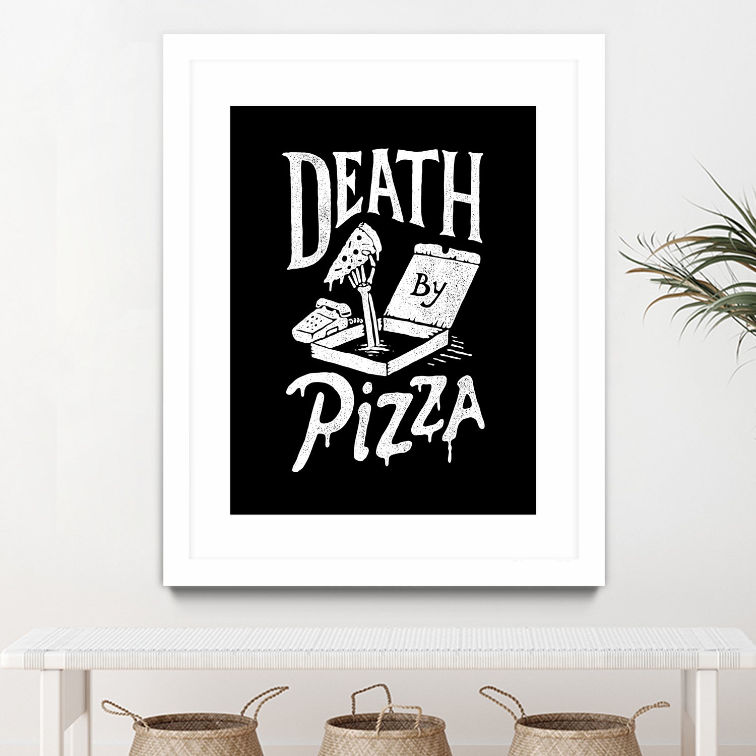 Death by Pizza by Tatak Waskitho on GIANT ART - black typography