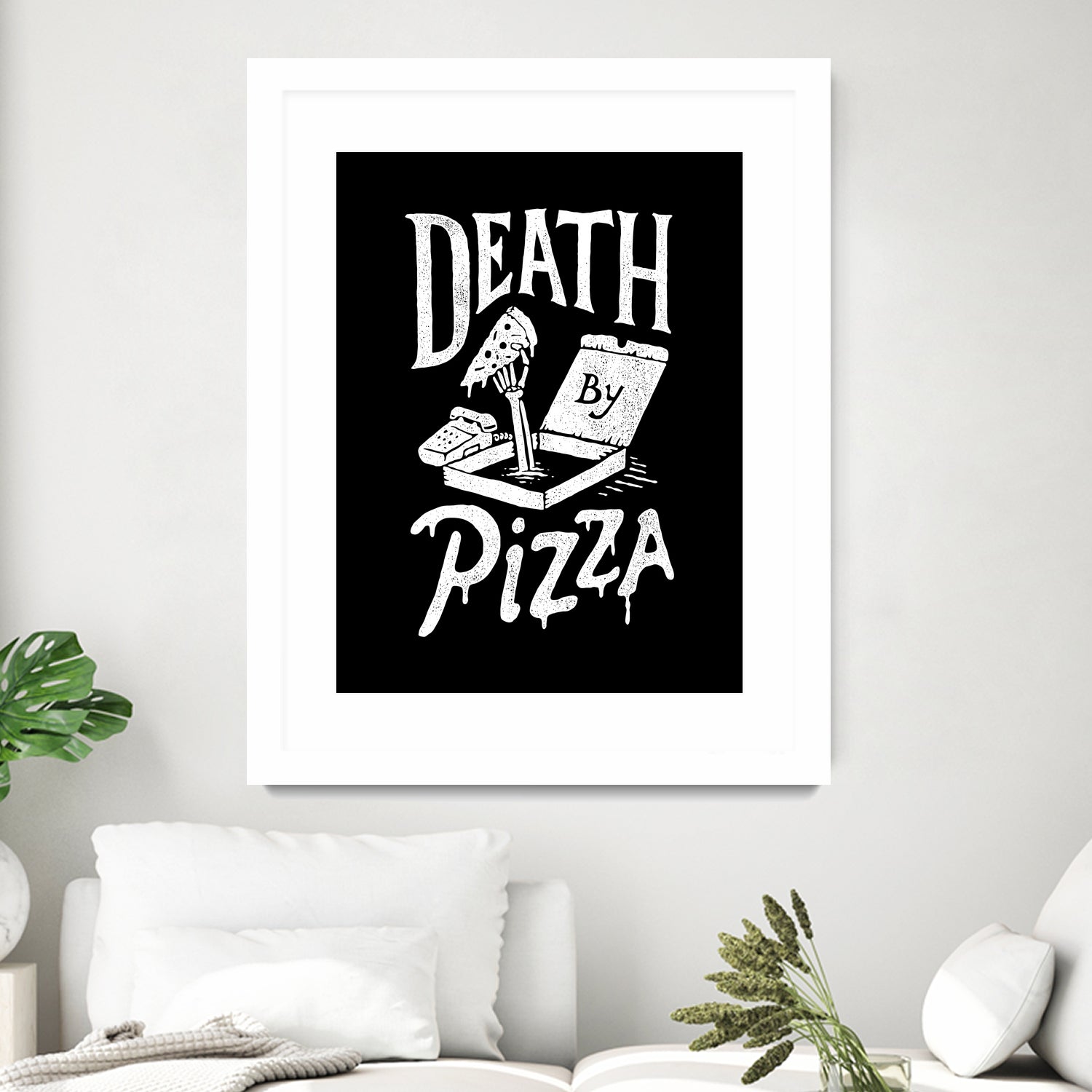 Death by Pizza by Tatak Waskitho on GIANT ART - black typography