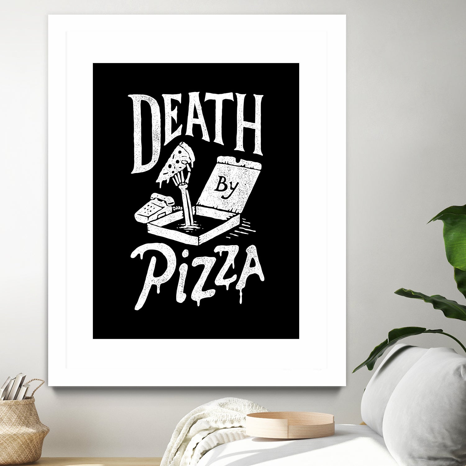 Death by Pizza by Tatak Waskitho on GIANT ART - black typography