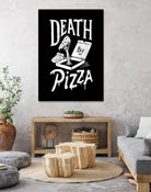 Death by Pizza by Tatak Waskitho on GIANT ART - black typography