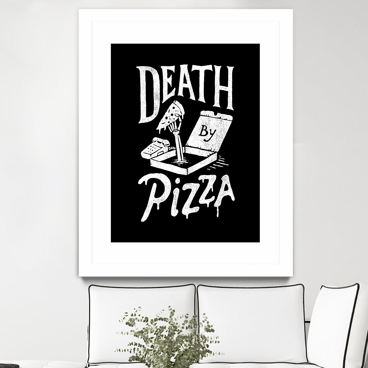 Death by Pizza by Tatak Waskitho on GIANT ART - black typography