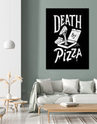Death by Pizza by Tatak Waskitho on GIANT ART - black typography