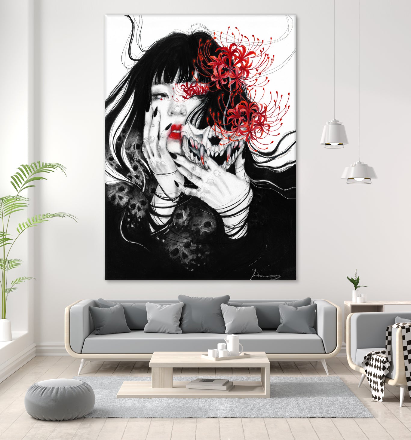 Hell Girl by Doriana Popa on GIANT ART - black mixed media