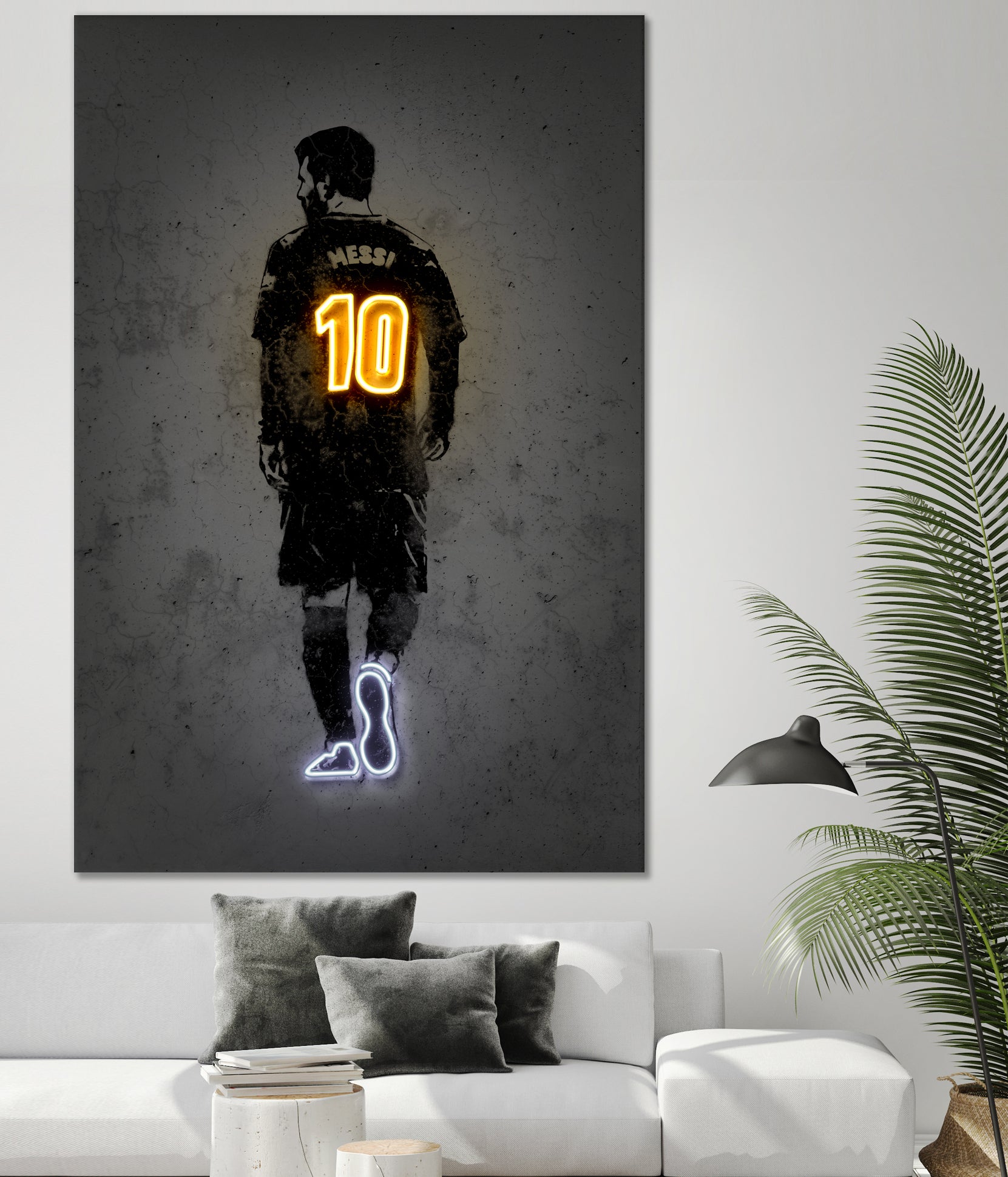 Messi by Octavian Mihai Mielu on GIANT ART - yellow digital drawing