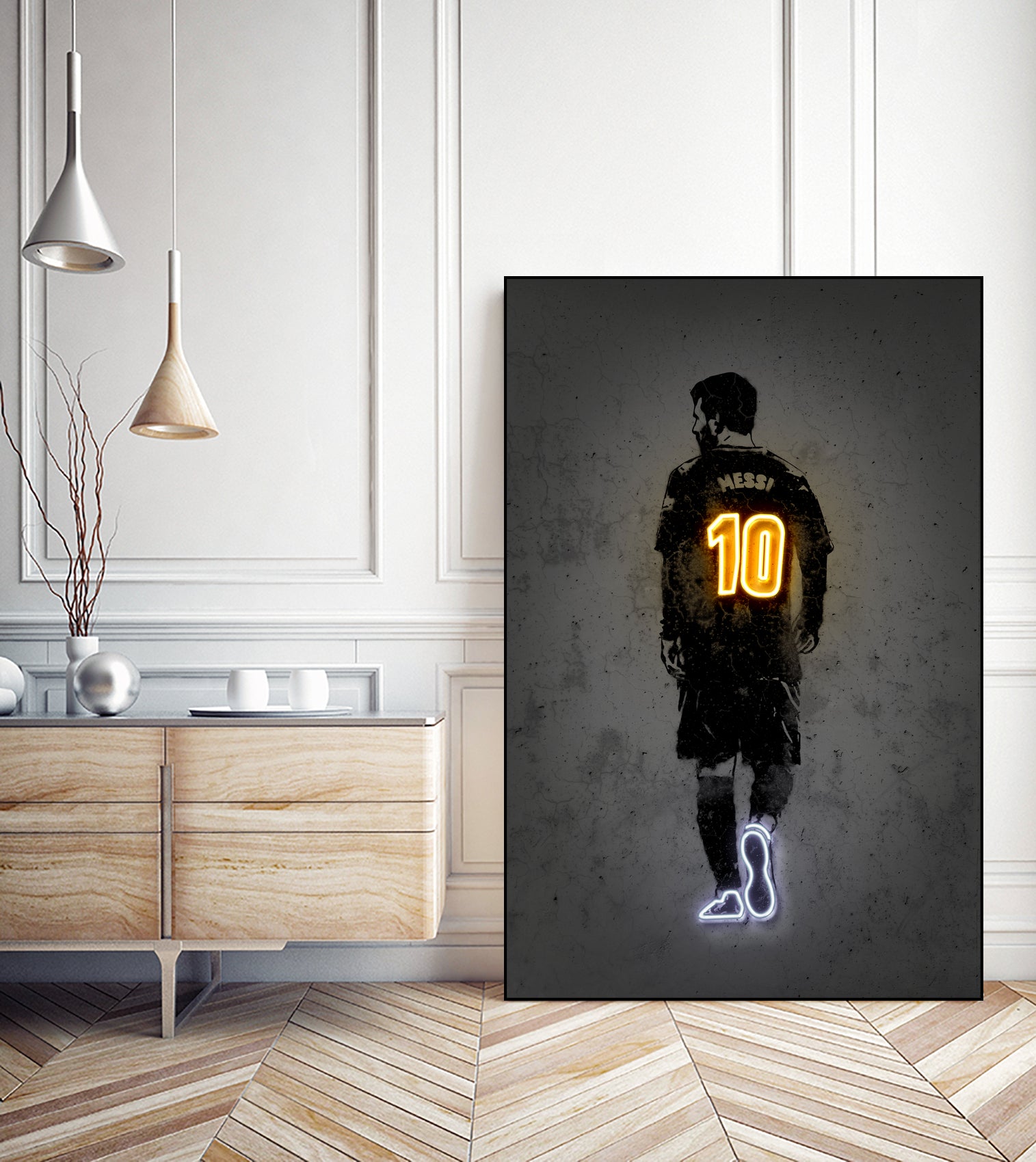 Messi by Octavian Mihai Mielu on GIANT ART - yellow digital drawing