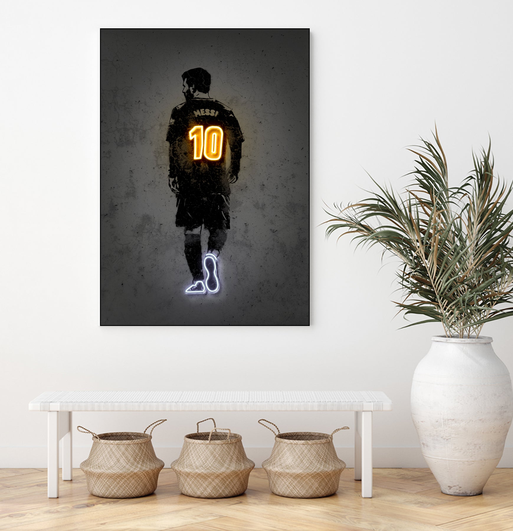 Messi by Octavian Mihai Mielu on GIANT ART - yellow digital drawing