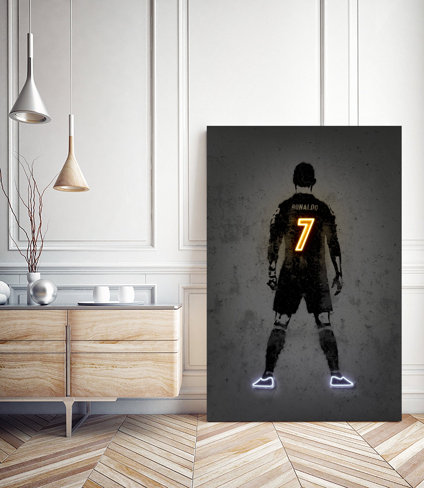 Ronaldo by Octavian Mihai Mielu on GIANT ART - yellow digital drawing