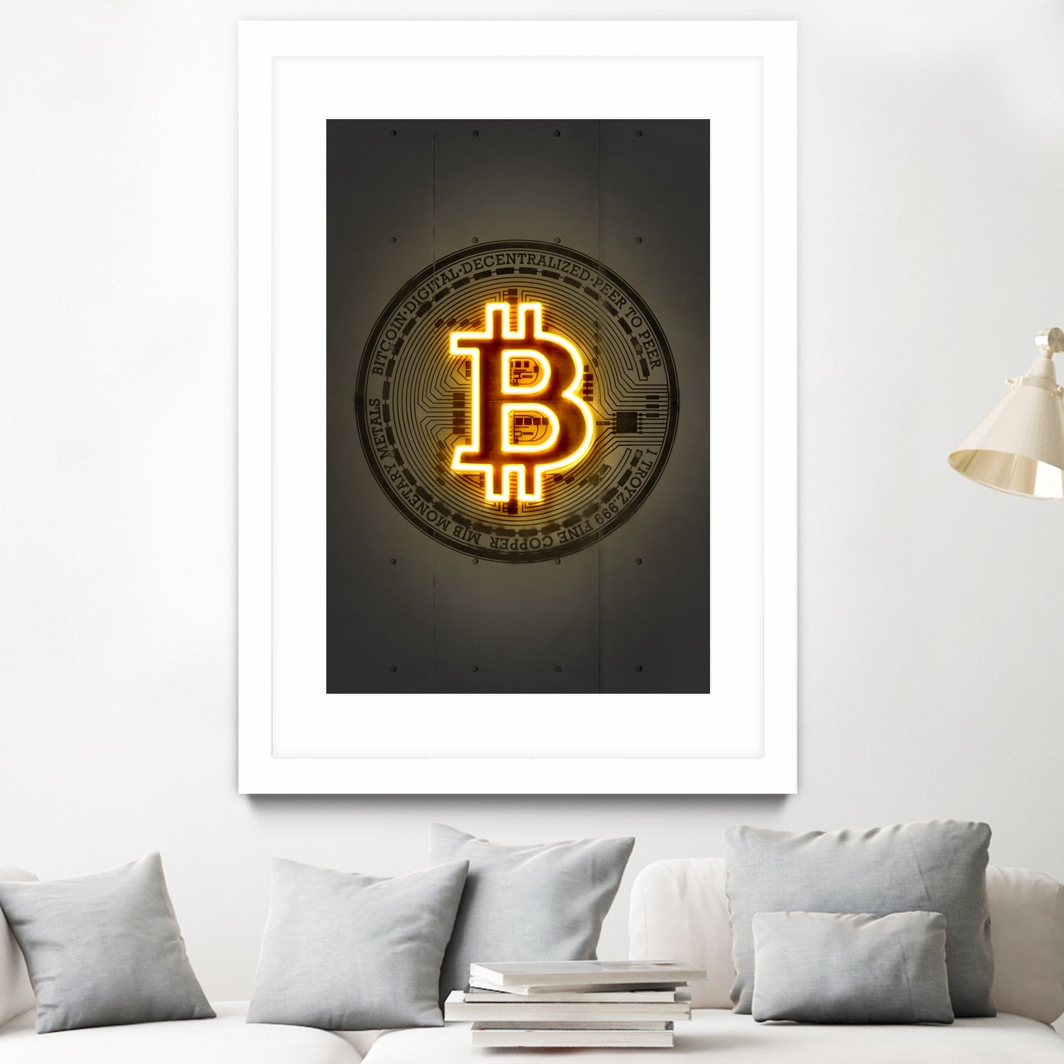 Bitcoin by Octavian Mihai Mielu on GIANT ART - yellow digital drawing