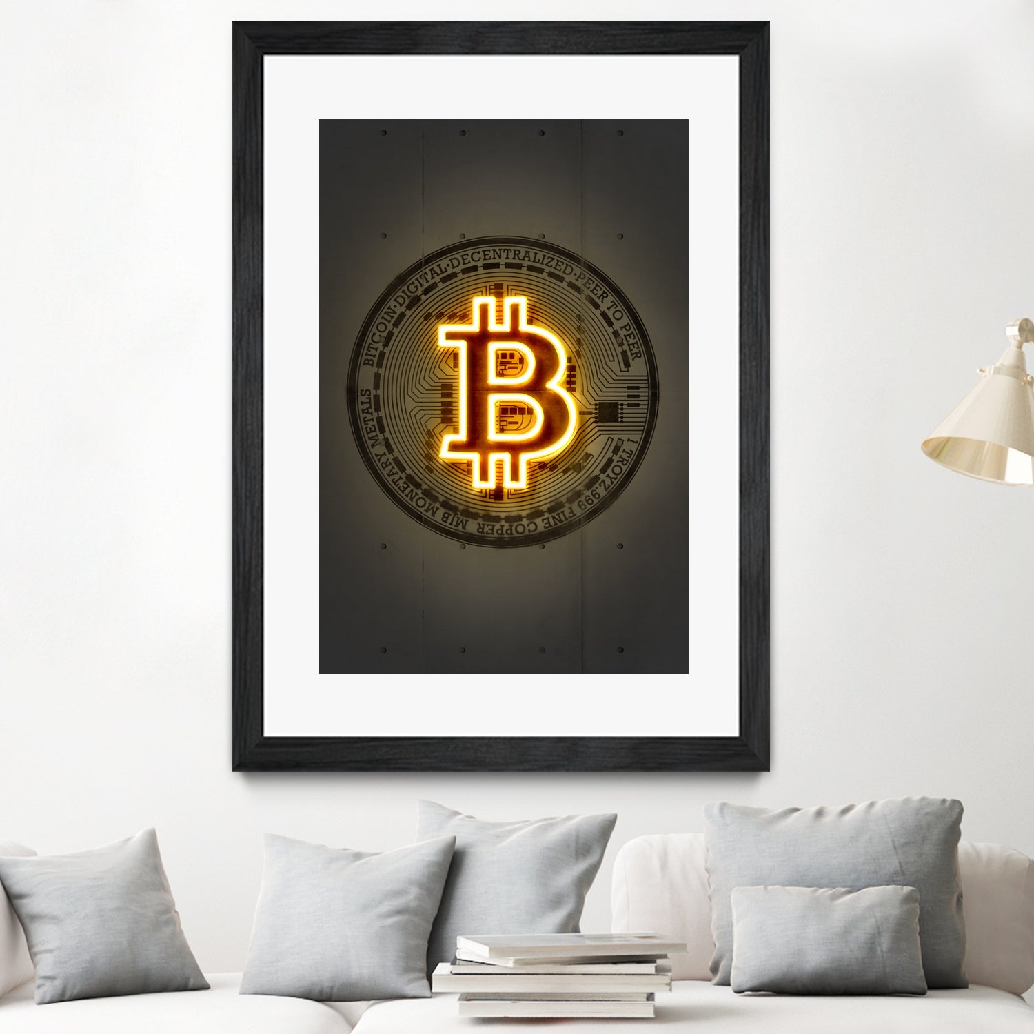 Bitcoin by Octavian Mihai Mielu on GIANT ART - yellow digital drawing