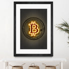 Bitcoin by Octavian Mihai Mielu on GIANT ART - yellow digital drawing