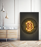 Bitcoin by Octavian Mihai Mielu on GIANT ART - yellow digital drawing
