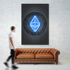 Ethereum by Octavian Mihai Mielu on GIANT ART - blue digital drawing