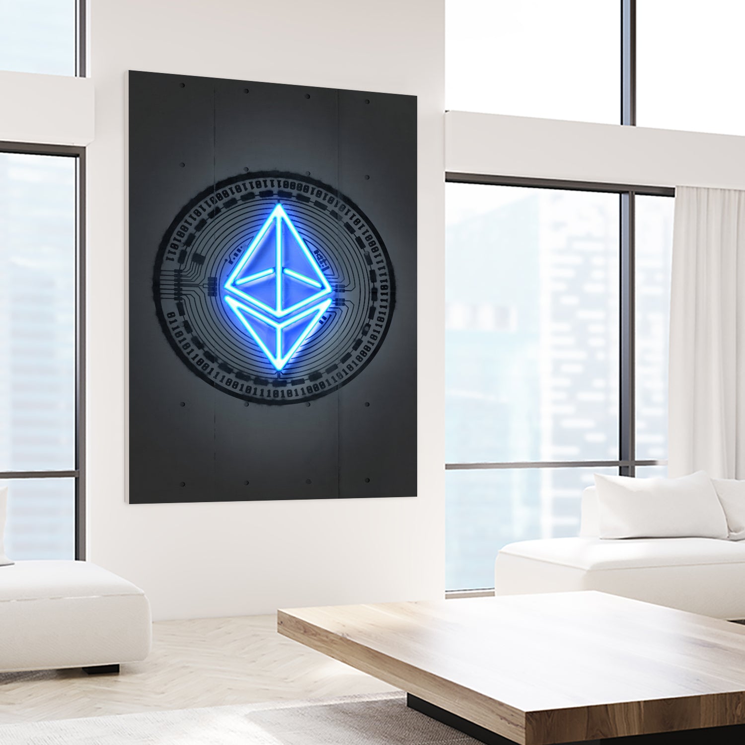 Ethereum by Octavian Mihai Mielu on GIANT ART - blue digital drawing