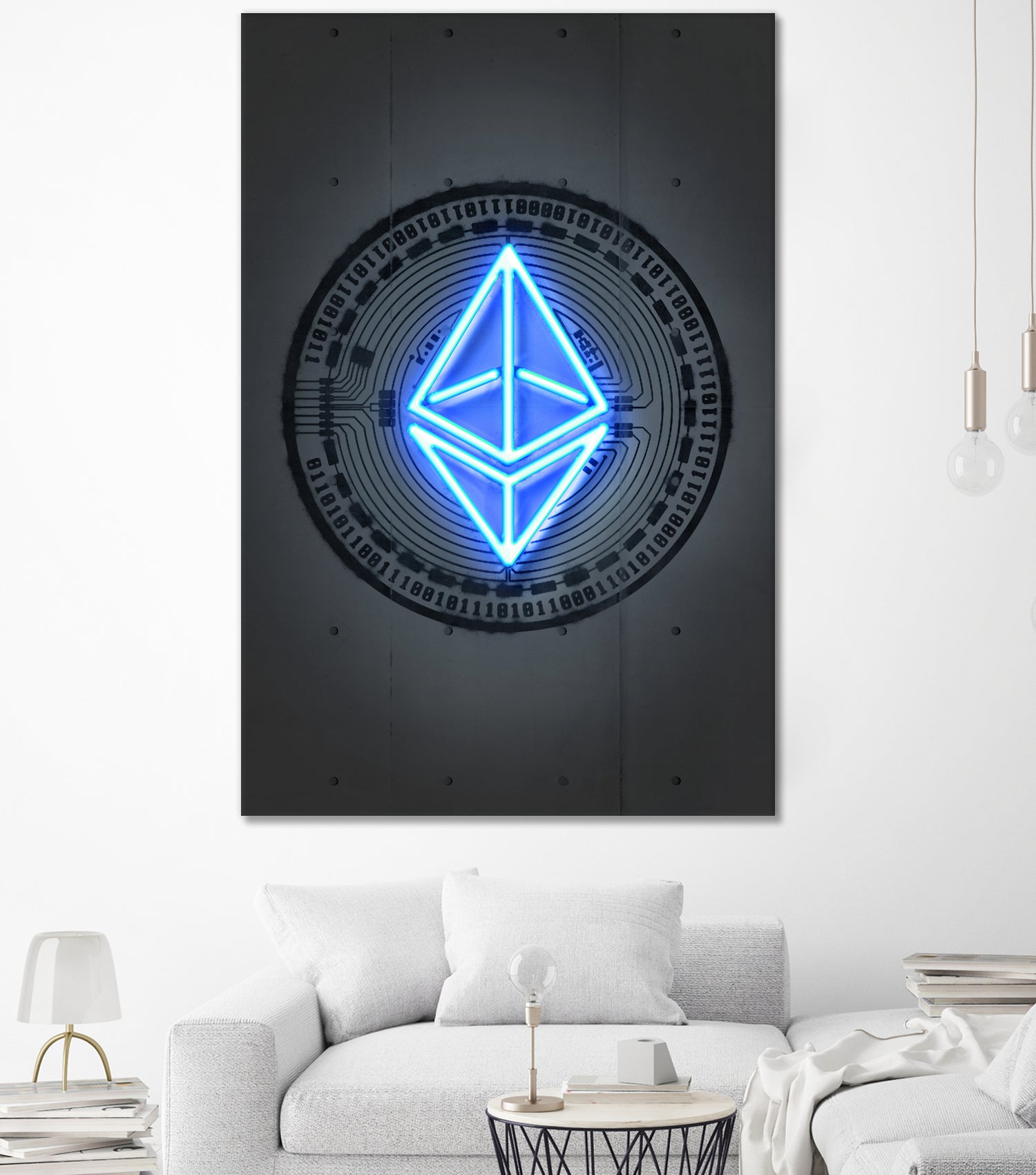 Ethereum by Octavian Mihai Mielu on GIANT ART - blue digital drawing