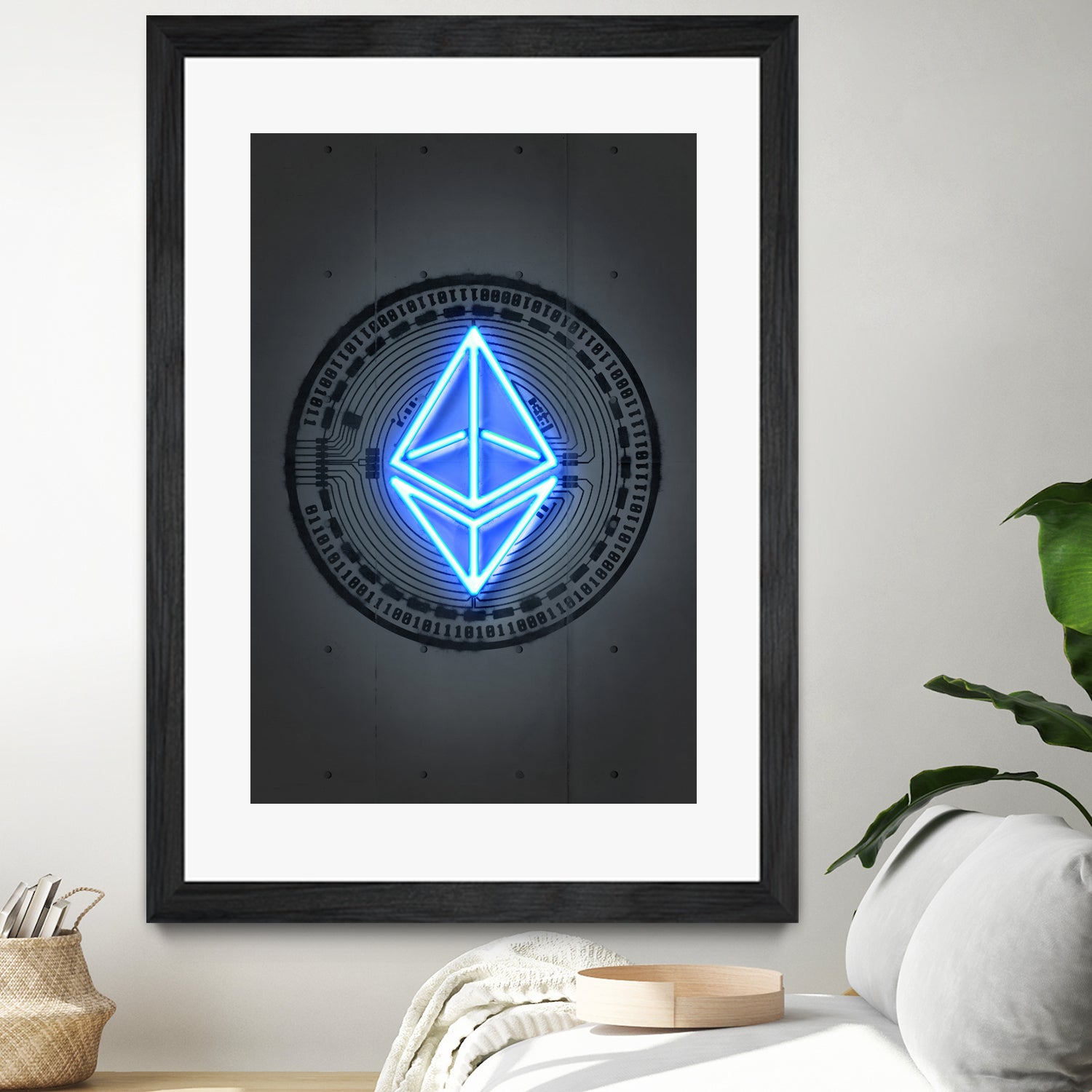 Ethereum by Octavian Mihai Mielu on GIANT ART - blue digital drawing