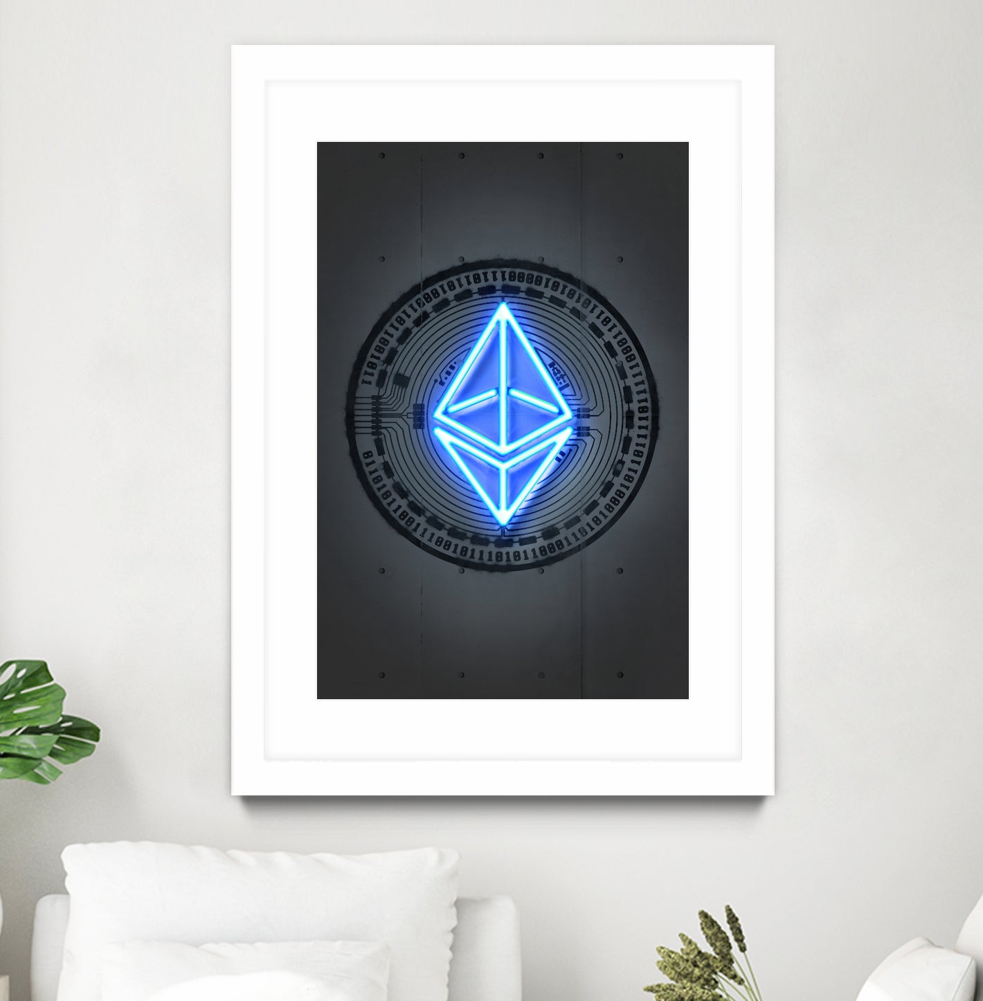 Ethereum by Octavian Mihai Mielu on GIANT ART - blue digital drawing