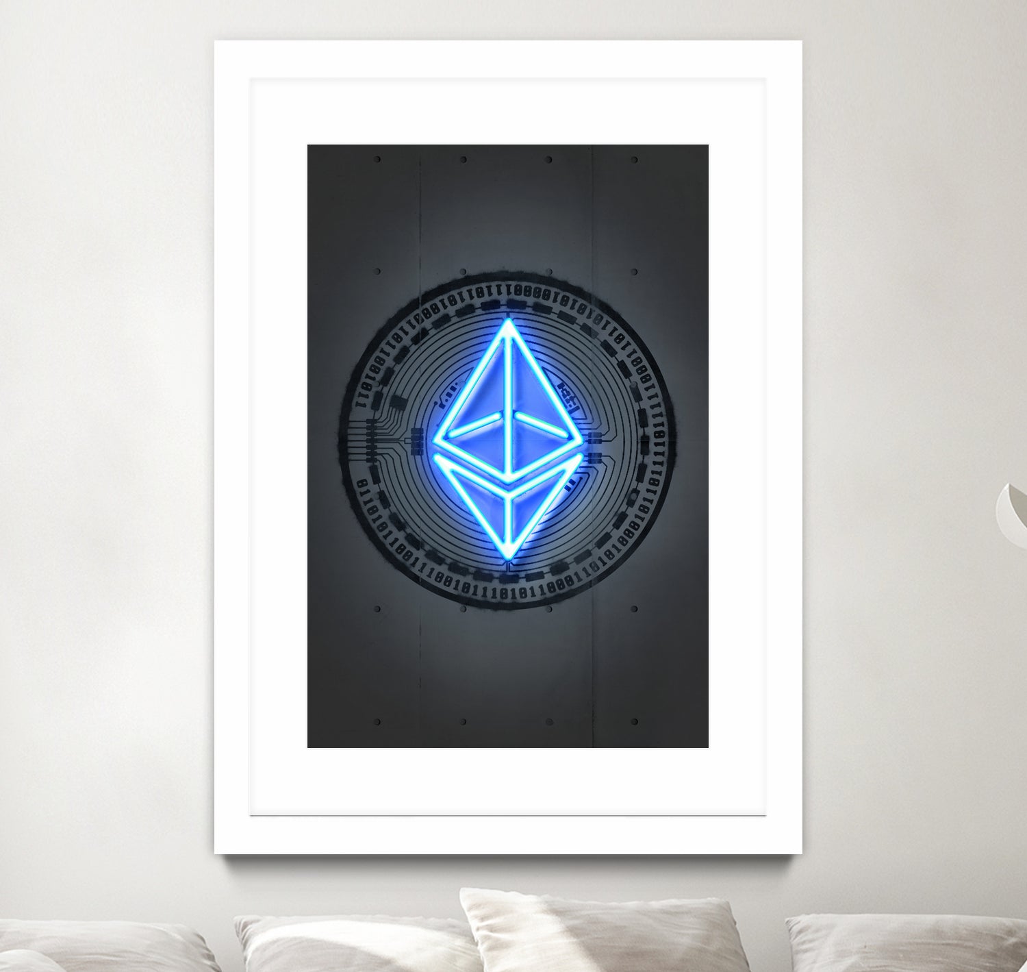 Ethereum by Octavian Mihai Mielu on GIANT ART - blue digital drawing