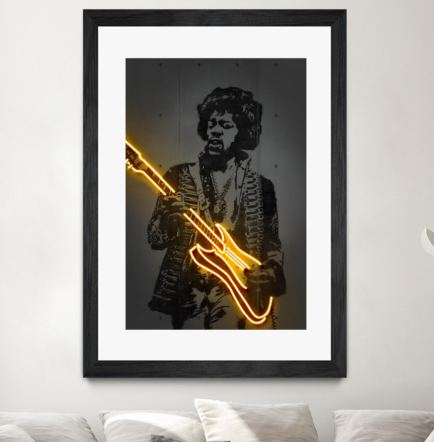 Jimi by Octavian Mihai Mielu on GIANT ART - yellow digital drawing