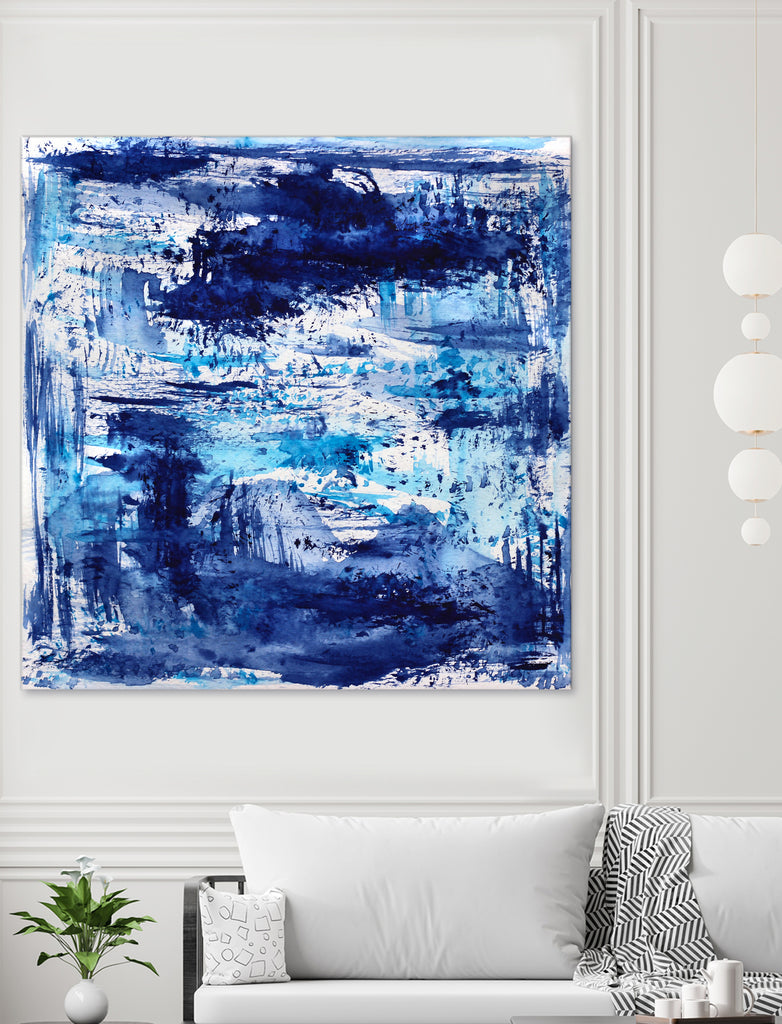 Blue passion by Katerina Izotova on GIANT ART - blue mixed media