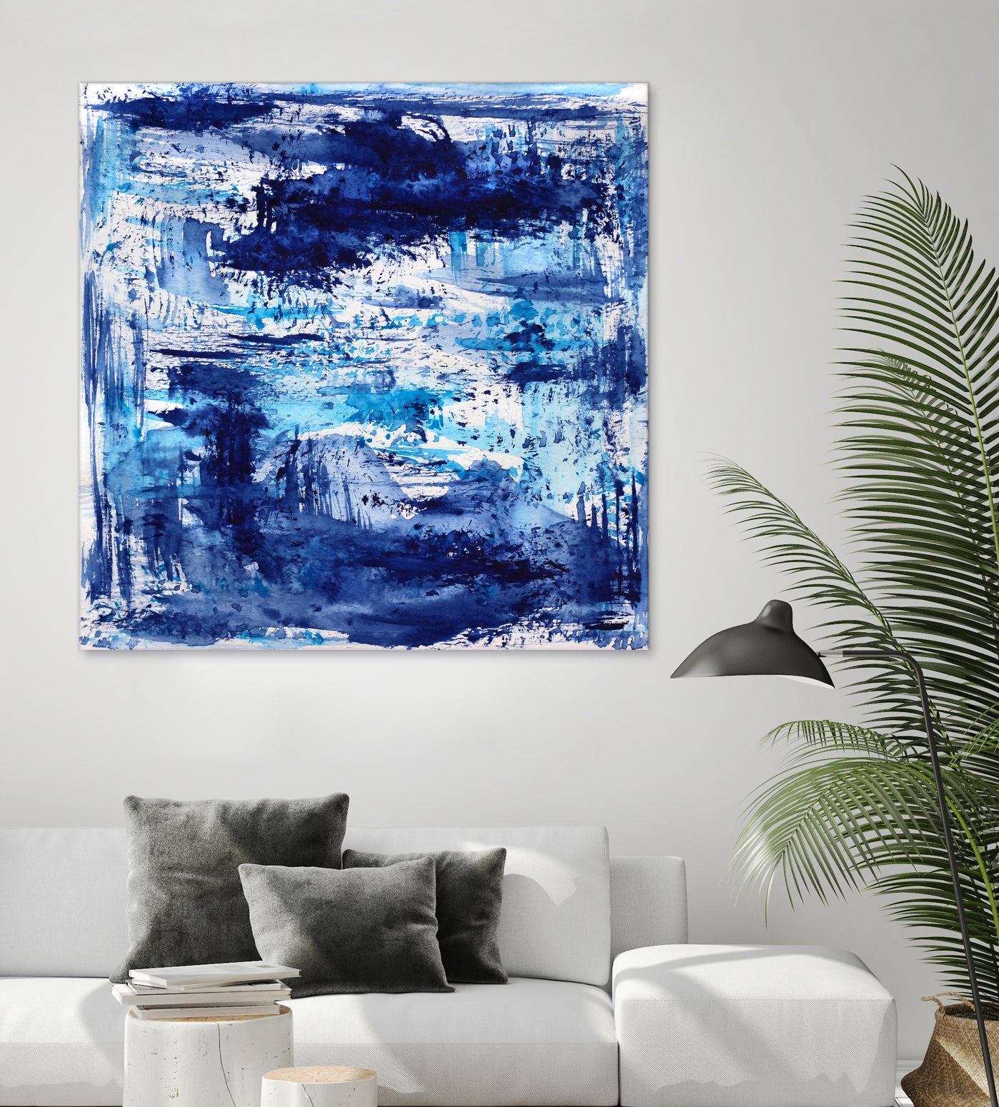 Blue passion by Katerina Izotova on GIANT ART - blue mixed media