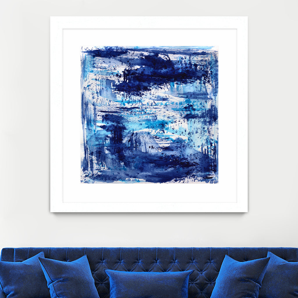 Blue passion by Katerina Izotova on GIANT ART - blue mixed media